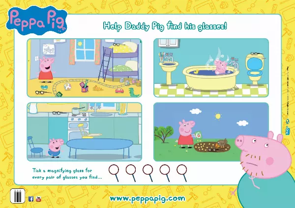 Peppa Pig Help Daddy Find His Glasses